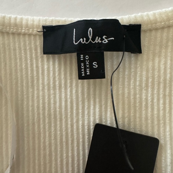 Lulus Sensational Sweetheart White Ribbed Balloon Sleeve Bodysuit, Size S, NWT - Picture 15 of 16